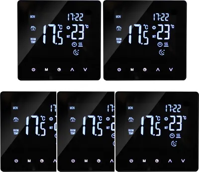 Produktbild von 5X Smart Thermostat 3A Raumthermostat Wasserheizungsgeräte Fußbodenheizung, Touchscreen LCD-Display, programmierbare Untergrundheizung