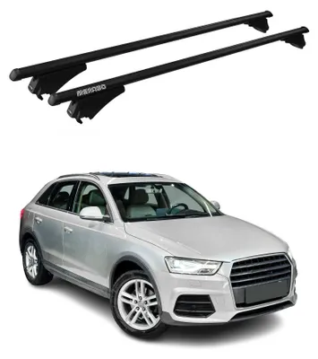 Produktbild von Menabo Dachträger Grundtäger für Audi Q3 mk1 2011-2018 75kg Alu Schwarz 2 tlg