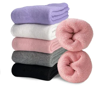 Produktbild von VoJoPi Wandersocken Damen Thermosocken 5 Paar Winter Wollsocken 35-42