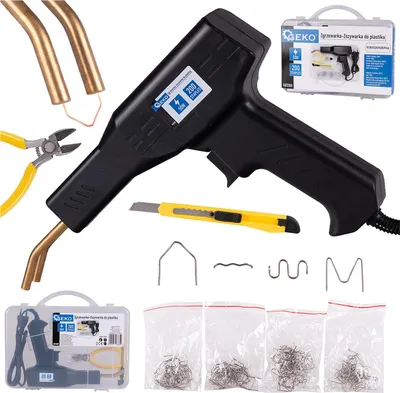 Immagine prodotto di Set pistola per saldatura e riparazione plastica 50 w, kit saldatrice con 200 graffe