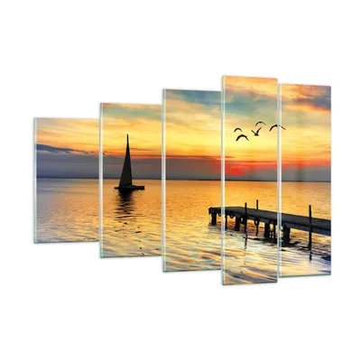 Produktbild von Bilder auf glas - Strand landschaft wasser brücke - 150x100cm - Glasbilder - Wandbilder - Kunstdruck - Wanddekoration aus Glas - Glas Bilder - Wandbild auf Glas - GEG150x100-2535