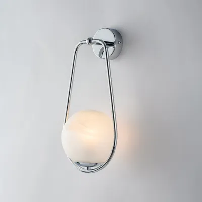 Obrázek produktu pro Moderní nástěnné svítidlo Afrodite Chrome 1 Light E14