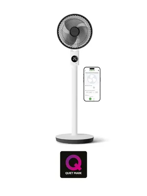 Produktbild von MeacoFan Sefte® 10 Pro Standventilator kabellos – bis zu 40 Std. Laufzeit, leise 25 dB, 1150 m³/h Luftleistung, Fernbedienung, 3-in-1 Design