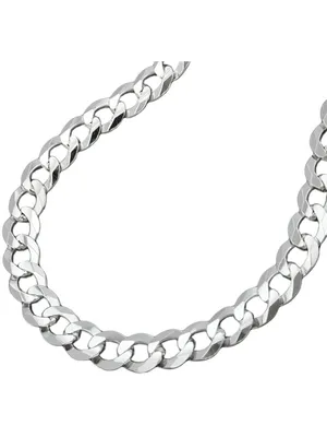 Produktbild von Kette 45mm flache Panzerkette Silber 925 50cm silber 4,5mm