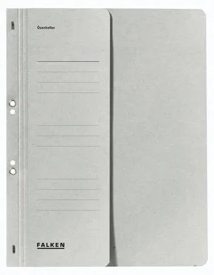Image de Falken 80000508 Ösenhefter - A4 1/2 Vorderdeckel kfm. Heftung, grau, Manilakarton, 250 g/qm