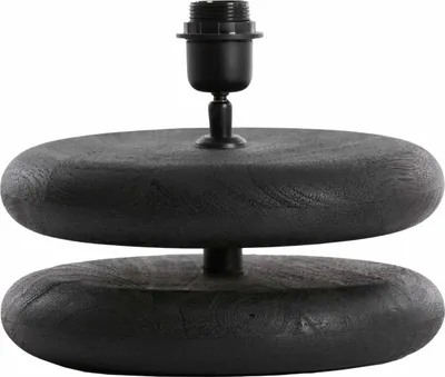 Image de Light & Living - lampe de table - Eboli - noir - bois - luminaire individuel - E27 - 8315312