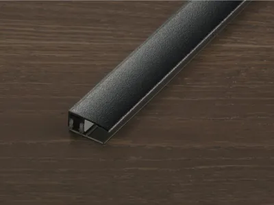 Produktbild von PROLINE Schwarz matt 100mm Abschlussprofil, PROVARIOclip Universal Aluminium Bodenprofil, Drehgelenktechnik, einrastbares System, ohne sichtbare Verschraubung, strukturierte Oberfläche, kratzfest, Bewegungsfugen, schwimmend verlegte Bodenbeläge