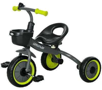 Produktbild von Dreirad fš¹r Kinder von 2šC5 Jahren mit verstellbarem Sitz und Klingel, 70,5 x 50 x 58 cm, Schwarz