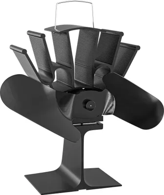 Produktbild von Wiltec Kaminofenventilator mit 2 Flügeln 70 bis 350°C, Ofenventilator ohne Strom, Kaminventilator für eine effiziente und umweltfreundliche Wärmeverteilung