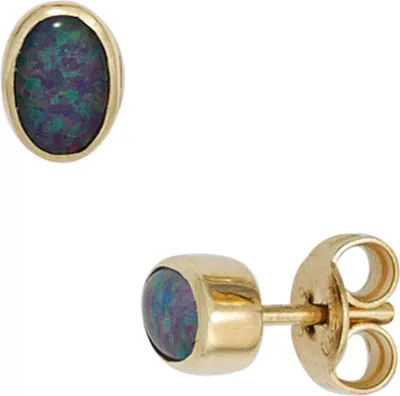 Produktbild von JOBO Ohrstecker 585 Gold Gelbgold 2 Opal-Tripletten Ohrringe