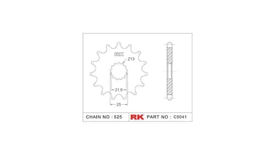 Produktbild von Rk-Ritzel 525 17z Standard