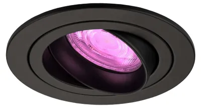 Produktbild von Ledvion LED Einbaustrahler Rund Schwarz RGB dimmbar smart