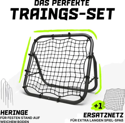 Immagine prodotto di Bentson Rebounder Calcio per bambini e professionisti Con rete di ricambio inclusa