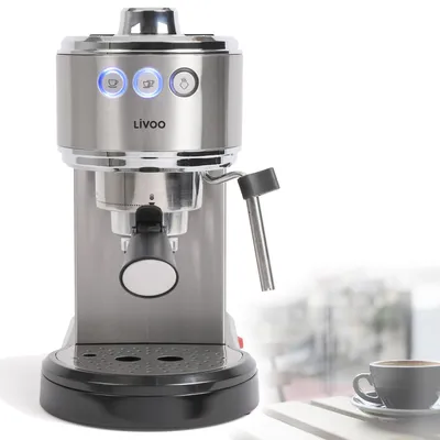 Produktbild von Espressomaschine 15 bar grau Livoo DOD186