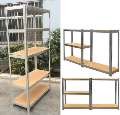Zdjęcie produktu dla Regał magazynowy, do ciężkich obciążeń, bezbolcowy, wymiary: 180 cm x 90 cm x 40 cm