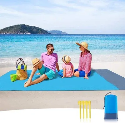 Produktbild von Famanu Stranddecke 210 x 200 cm - Wasserfest, Sandfrei, Tragbar