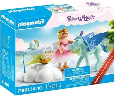 Zdjęcie produktu dla PLAYMOBIL Princess Magic, Księżniczka i źrebak ze skrzydłami z chmurką, 16 elementów, od 4 lat