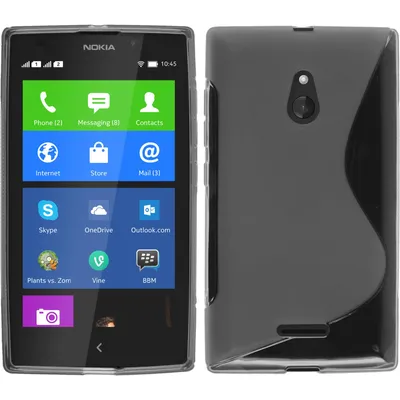 Produktbild von PhoneNatic Case kompatibel mit Nokia XL - grau Silikon Hülle S-Style + 2 Schutzfolien
