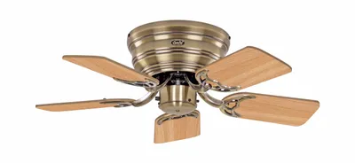 Image de Ventilateur de plafond avec chainette Classic Flat III Laiton antique 75
