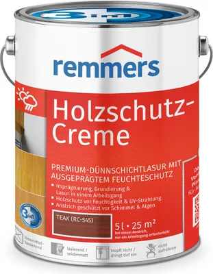 Produktbild von Remmers Holzschutz-Creme 3in1 teak (RC-545) 5 l, Holzlasur aussen