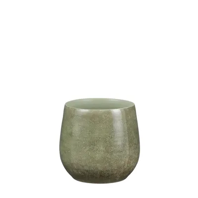 Produktbild von Mica Decorations Oliver Blumentopf - H22 x Ø24 cm - Terrakotta - Grün