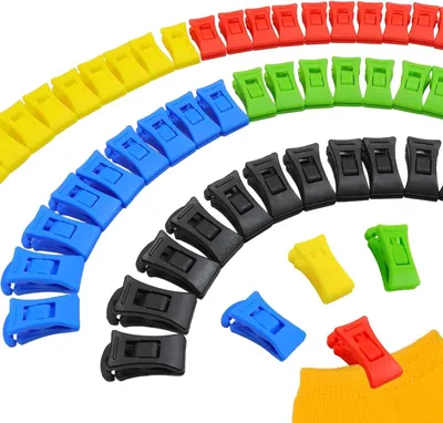 Productafbeelding van Sokkenklemmen voor wasmachine en droger - 50 stuks sokkenhouders en sokkenclips
