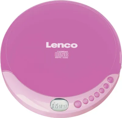 Obrázok produktu pre Lenco CD-011, 190 g, Ružová, Prenosný CD prehrávač