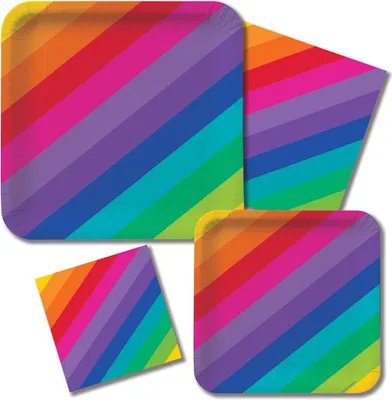 Produktbild von 16 Geburtstags Servietten bunter Regenbogen