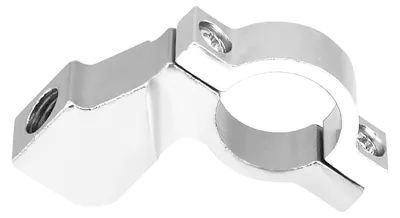 Image de Support de rétroviseur arrière pour moto de 10 mm, fixation pour guidon, adaptateur et pince de fixation, couleur argent