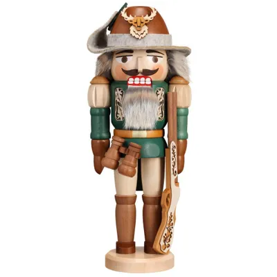 Produktbild von Nussknacker Förster mit Gewehr natur/grün Höhe 40cm NEU