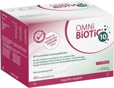 Zdjęcie produktu dla OMNi BiOTiC 10 proszek z wysoce aktywnymi symbiontami jelitowymi, 40 szt. Saszetki