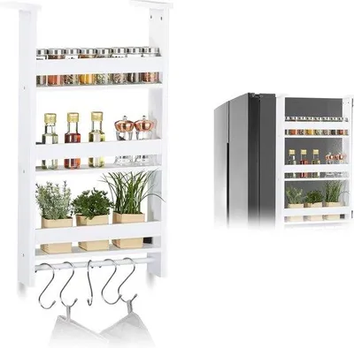 Produktbild von Kühlschrank Aufbewahrung Regal weiß 74x42x20 cm aufhängbar