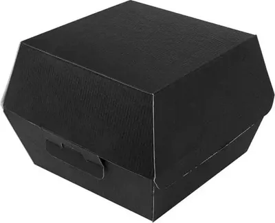 Produktbild von Thermobox für Burger, schwarz, Größe "L+", 14,4 x 13,6 x 9,2 cm, 50 Stück.