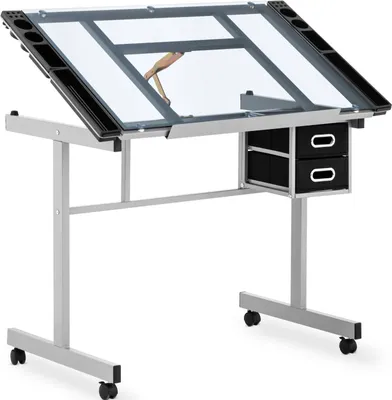 Produktbild von Expondo Fromm & Starck Zeichentisch - 104 x 60 cm - neigbar - Glasplatte