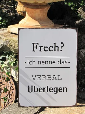 Produktbild von Shabby Chic Metallspruchschild "Frech"