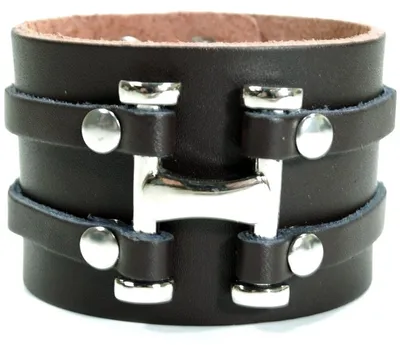 Produktbild von CJBB1910 Herren Armband Leder braun 21 cm