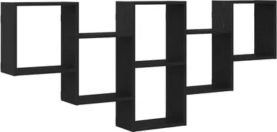 Produktbild von Wandregal Schwarz Eichen-Optik 159x18x66 cm Holzwerkstoff