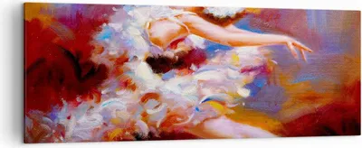Produktbild von Bild auf Leinwand - Leinwandbild - Balletttänzer tanzen - 140x50cm - Wand Bild - Wanddeko - Leinwanddruck - Bilder - Kunstdruck - Wanddekoration - Leinwand bilder - Wandkunst - AB140x50-3463