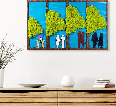 Obrázok produktu pre Wallity, Age Together, nástenná dekorácia, viacfarebná, MDF, 88 x 53 x 1,6 cm