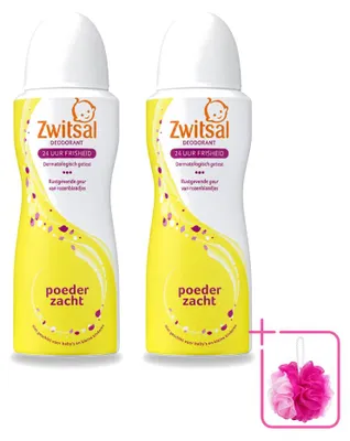Obrázok produktu pre 2 x Deodorantový sprej Zwitsal Soft – Jemná vôňa pudru – 100 ml – Balenie obsahuje 2 kusy