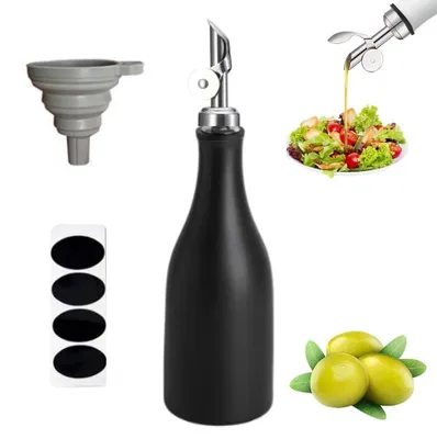 Keramischer Olivenöldispenser 300 ml, schwarz