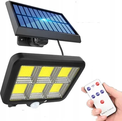 Obrázok produktu pre Solárna Lampa Lampáš S Diaľkovým Ovládaním Senzory 122 Led