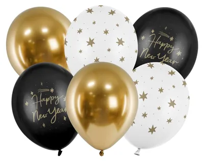 Produktbild von 6 Stk. Luftballon Ø30cm "Happy New Year"