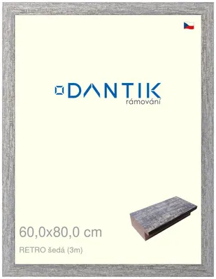 Obrázek produktu pro DANTIK rámeček 60x80 | RETRO šedá (Plexi Čiré)