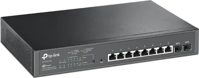 Produktbild von TP-Link JetStream TL-SG2210MP Desktop Gigabit Smart Switch, 8x RJ-45, 2x SFP, 150W PoE+