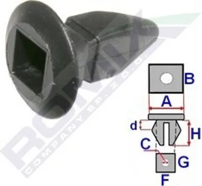 Produktbild von ROMIX Clip Zier- / Schutzleiste 15507 für VW Golf IV Schrägheck (1J1) 20 7mm