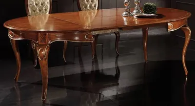 Produktbild von Casa Padrino Luxus Barock Esstisch Braun / Gold - Ausziehbarer Massivholz Esszimmertisch im Barockstil - Barock Esszimmer Möbel - Luxus Qualität -  Italy