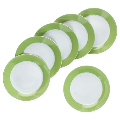 Produktbild von 6er Set Variant Grün Kuchenteller bunte Frühstücks-Teller Dessert 6 Personen