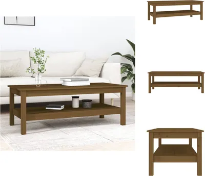 Produktbild von vidaXL Couchtisch Honigbraun 110x50x40 cm Massivholz Kiefer -  Couchtische