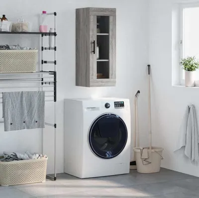 Obrázek produktu pro vidaXL Nástěnná skříňka Grey Sonoma 34,5x34x90 cm